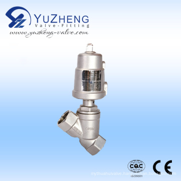 Stainless Steel Thread Pneumatic Angle Seat Valve